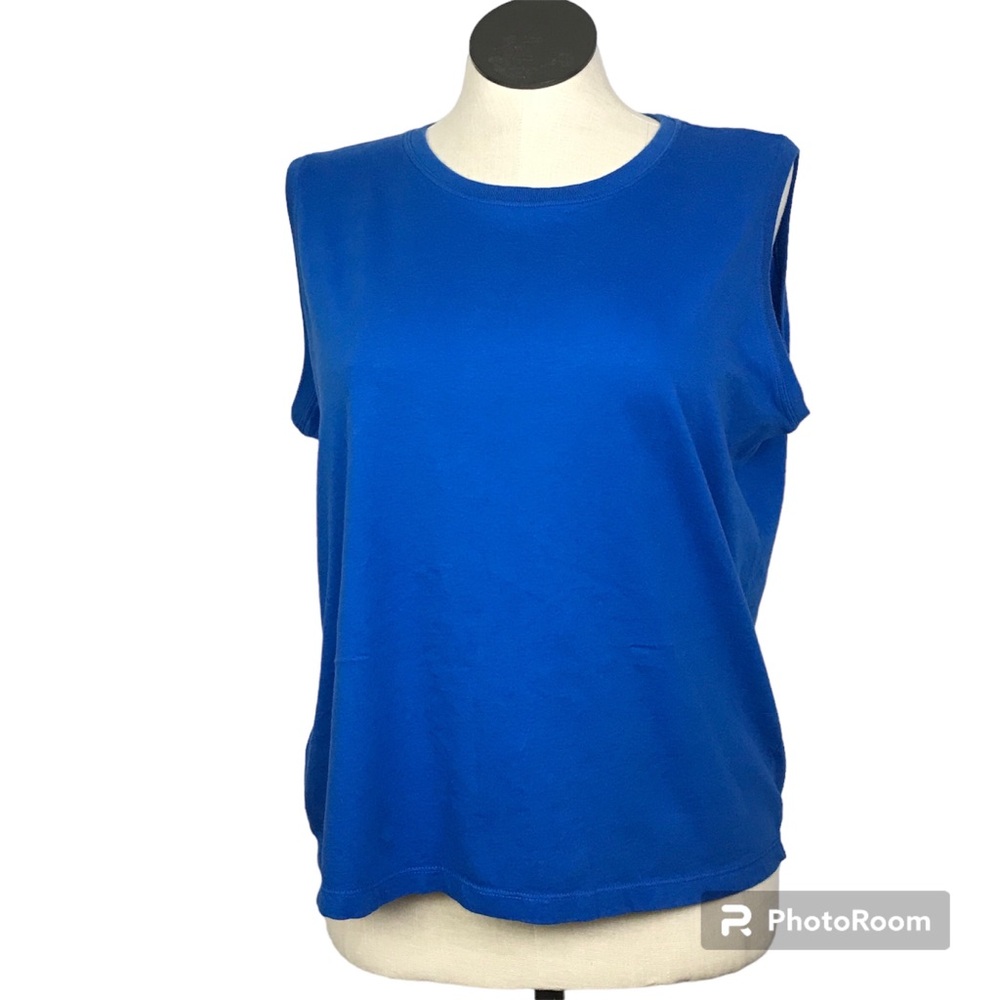 Eddie Bauer Pullover Tank Top Women’s Size Petite XL Color Blue Round Neck.